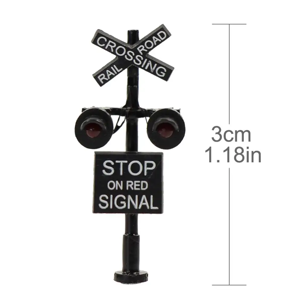 1 Unit N Scale Model Railroad Crossing Signals LED Head 1:160 Model Traffic Singal and Circuit Board Flasher JTD150RP