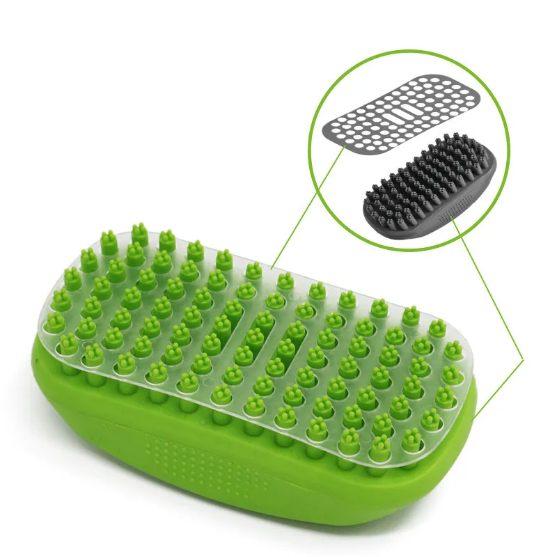 Bath Massage Brush Dog Bath Massage Comb Clean Beauty Tools Hair Removal Brush Bath Brush Pet Supplies Hair Straightener