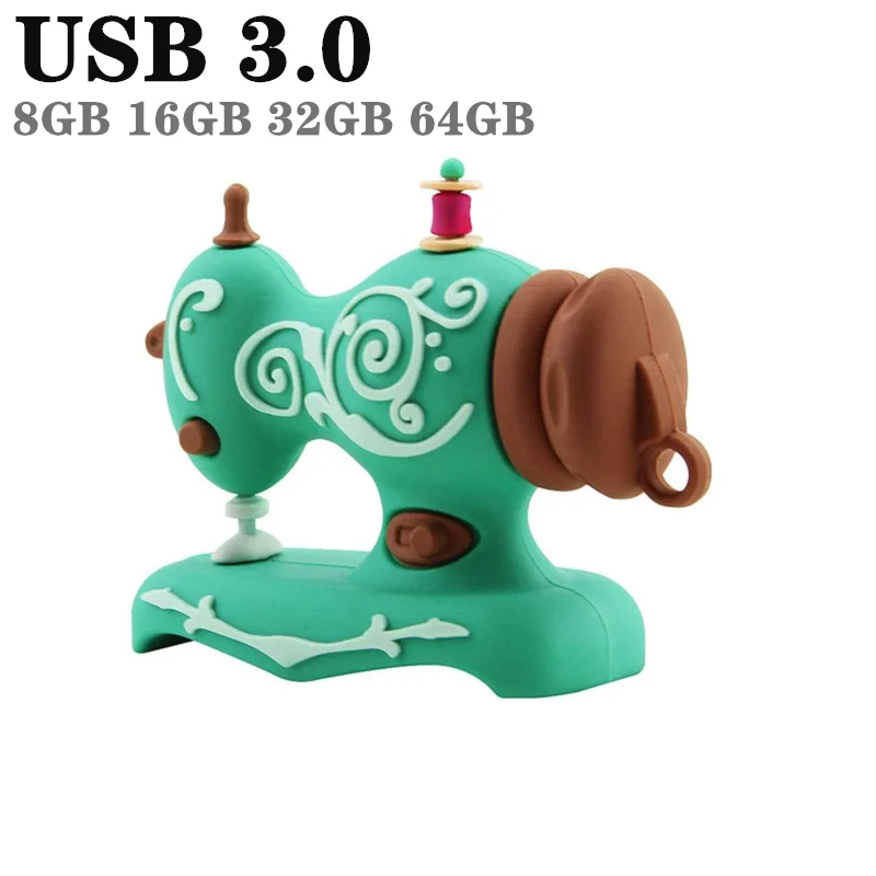 512GB Pendrive USB 3.0 3.1 Novelty Vintage Sewing Machine Model 256G 128GB 2TB 1TB USB Flash Drive Memory Stick Thumb Students