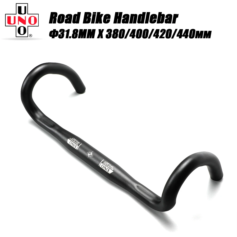 

UNO Road Bike Handlebar 31.8 Handlebars Bicycle Accessories 380/400/420/440mm Aluminum Bicycl Drop Bar New City Bike Handle