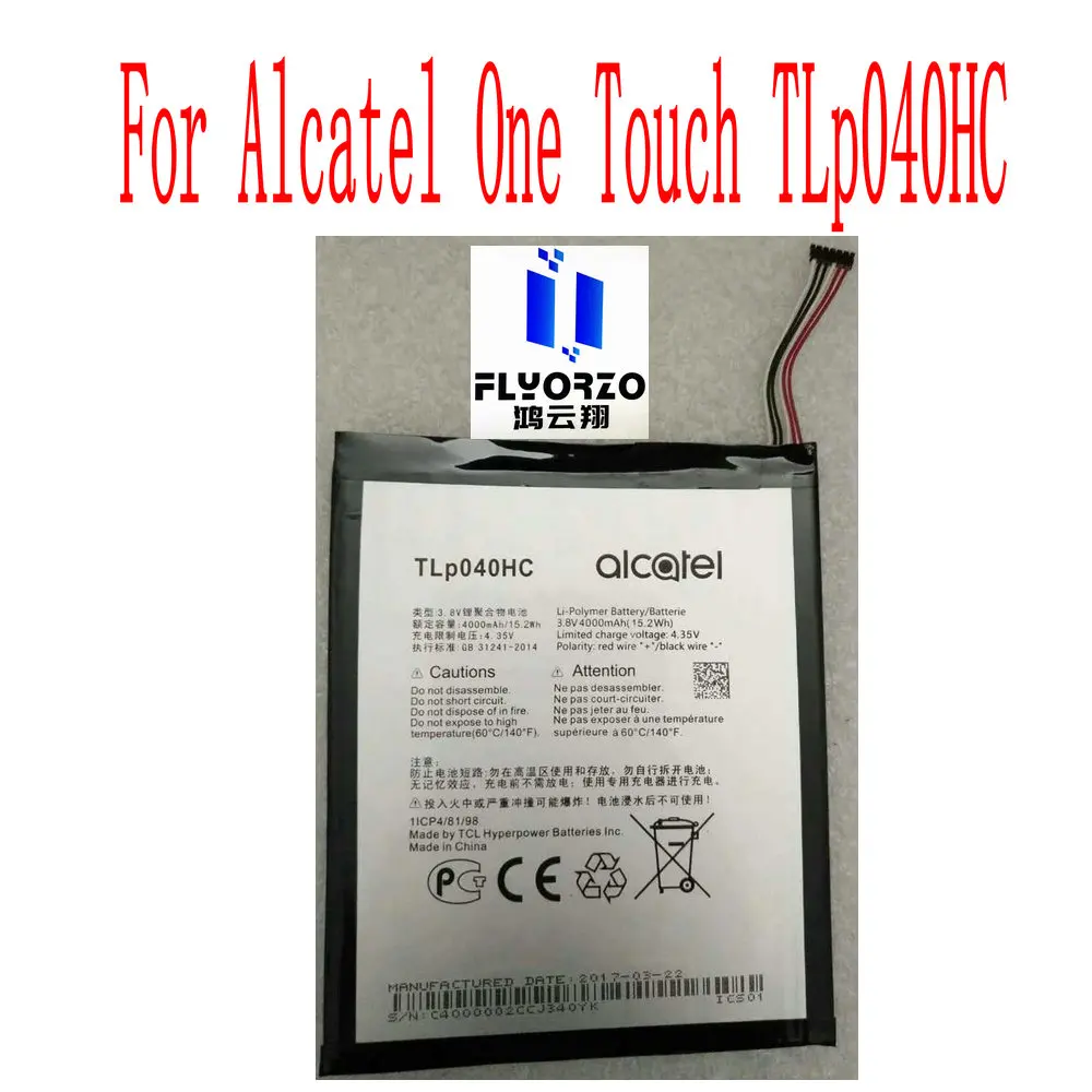 Brand new High Quality 4000mAh TLp040HC  Battery For Alcatel One Touch TLp040HC Tablet