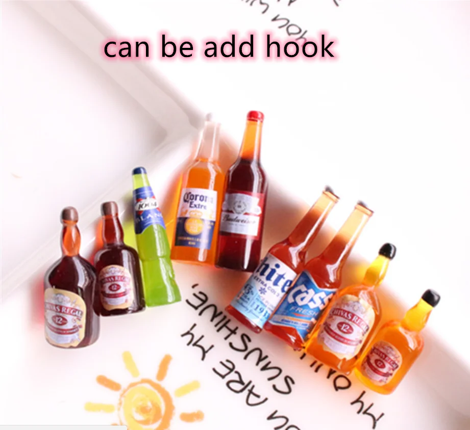 Resin Mini Wine Bottles Dollhouse Miniature Simulation Pretend Play Doll Food Drink Accessories