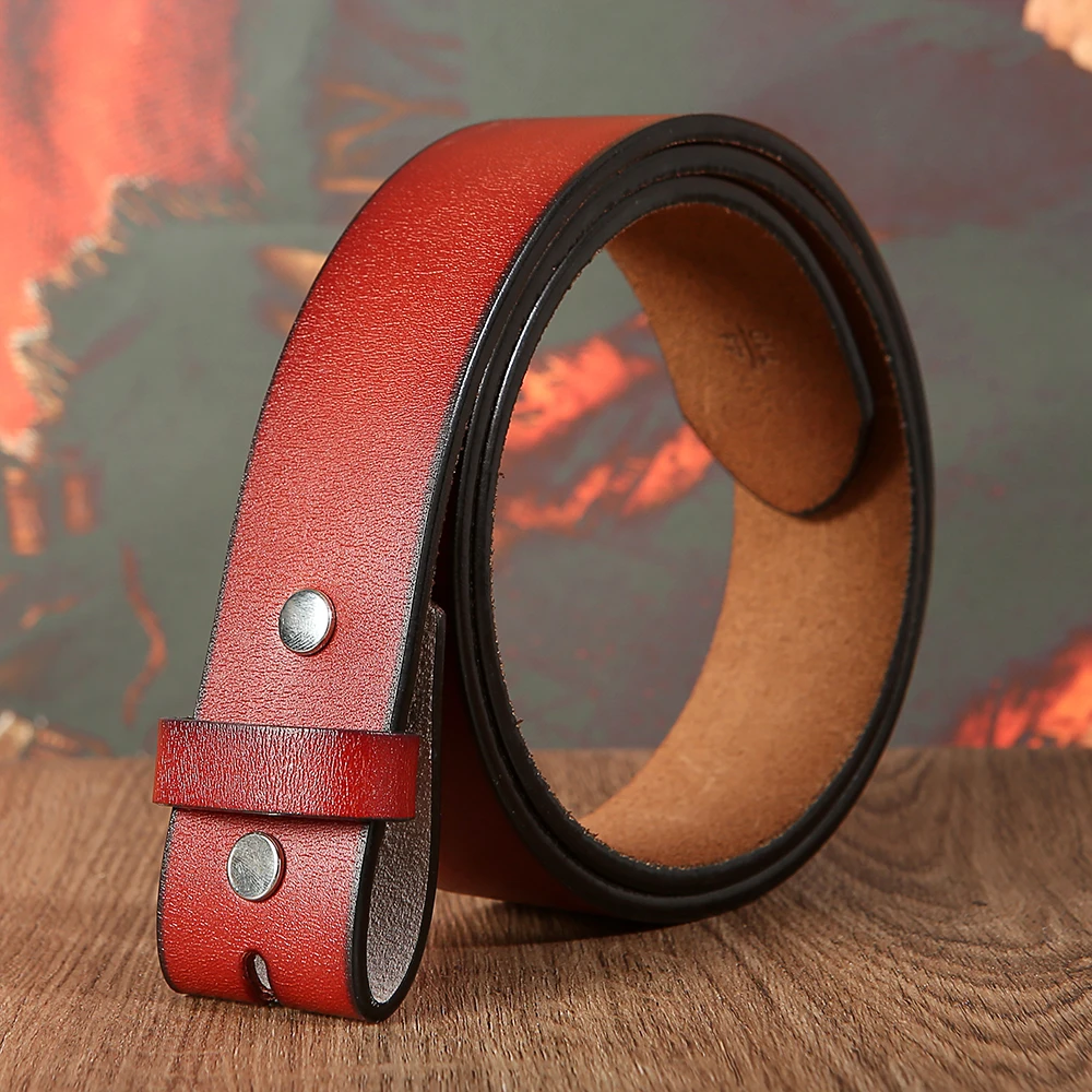 Western cowboy leather HJONES belt (without buckle) 1 1/2 inches wide red brown black