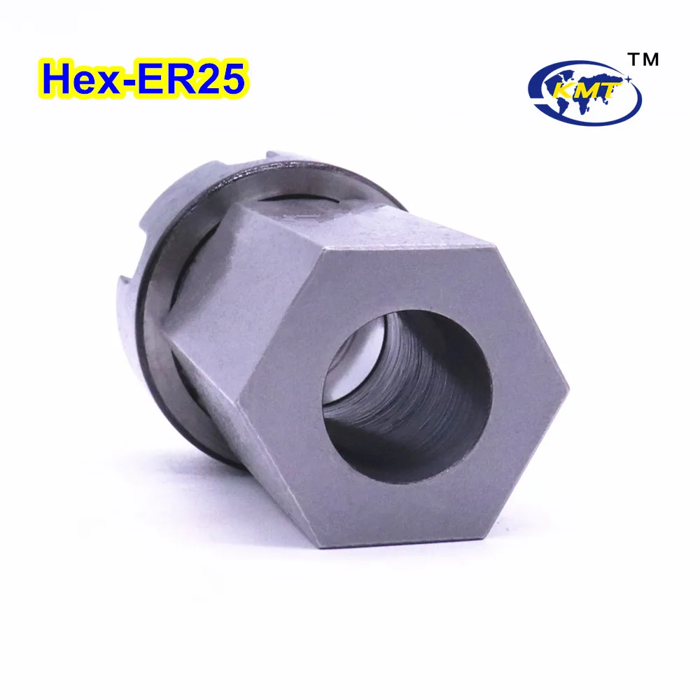 1PCS Hard Steel Hex ER25 ER32 ER40 Collet Chuck Block Hexagon Shank Spring Chuck Collet Holder For CNC Lathe Engraving Machine