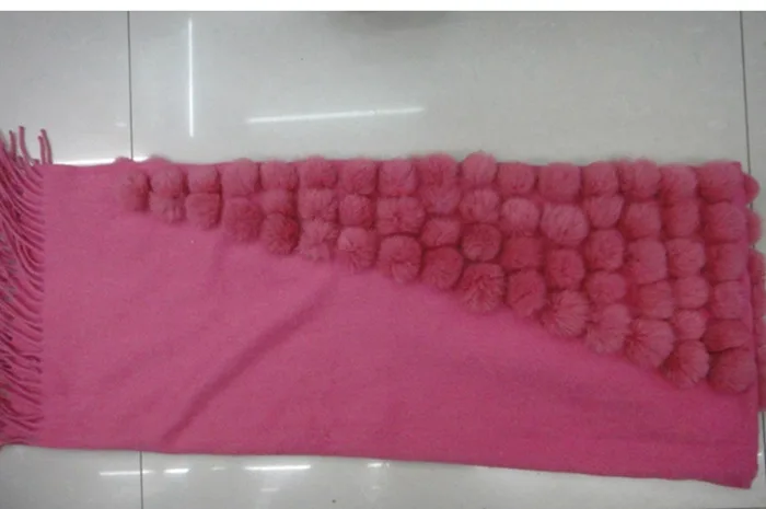 20 Colors Triangle Real Rabbit Fur Ball Shawl Wraps Winter Women Cashmere Tassel Cape Pompon Cloak Lady Mum Gift Casaco Feminino