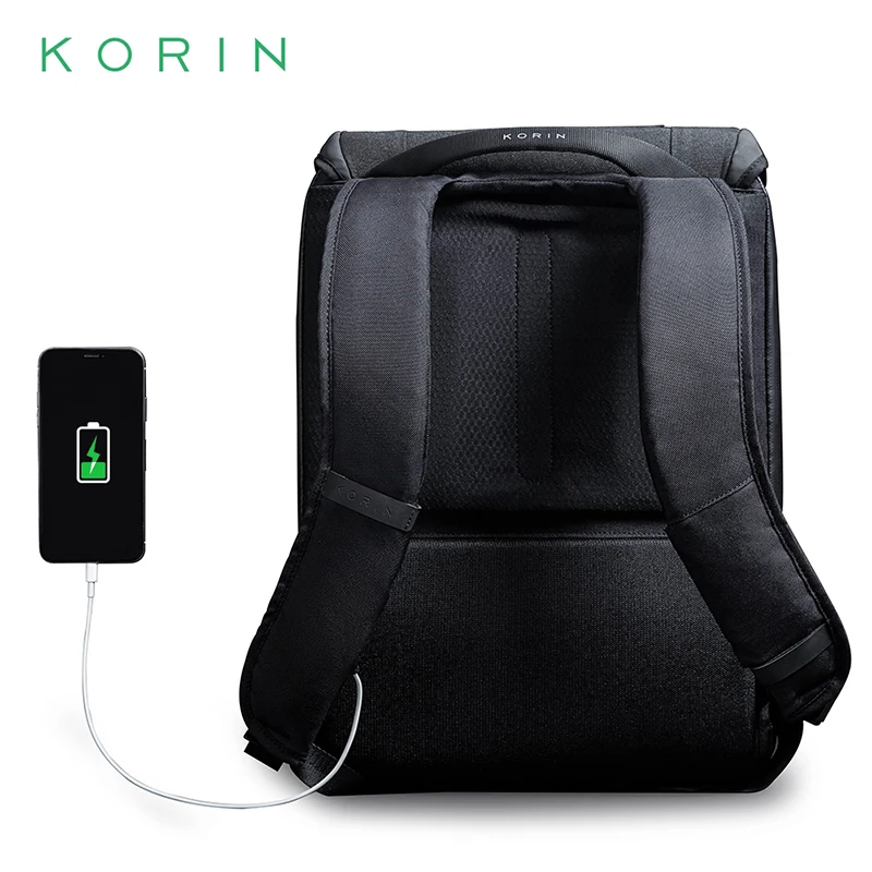 Korin Design ClickPack X Men Backpack Anti-thief /Waterproof /Cut-Proof/USB Charge Male Travel  15.6 inch Laptop Backpack 2023