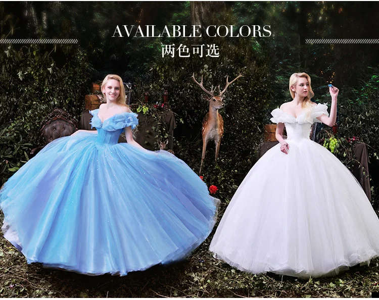 2018 vestido de noiva Film Cinderella Cinderella schmetterling Neue Cinderella Kostüm prom ball brautkleid brautjungfer kleider