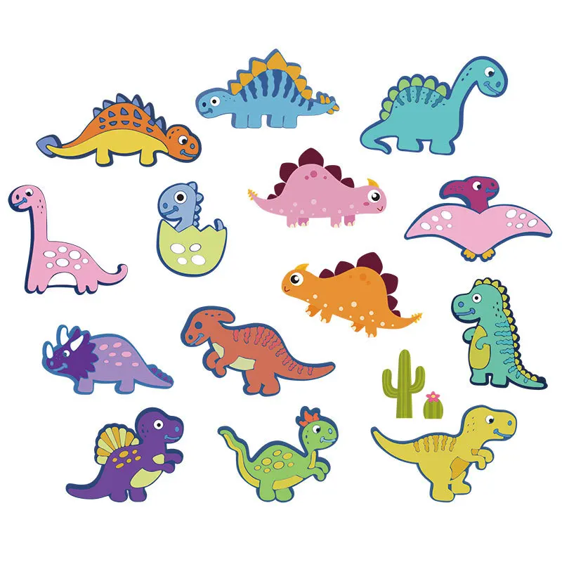 NEW Dinosaur Clothes Sticker Set T-shirt Craft Decoration A-Level Washable Patches