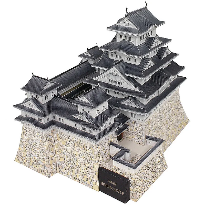 Castillo de Himeji japonés para adolescentes y adultos, modelo de papel 3D, casa Papercraft, bricolaje, arte plegable, Origami, construcción hecha a mano, juguetes artesanales, QD-185