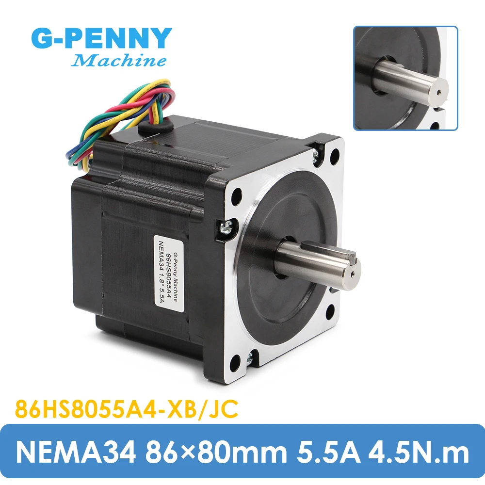 

NEMA34 CNC Stepper motor 86*80mm 4.5N.m 5.5A L=80mm Stepper motor for CNC Engraving machine 3D printer