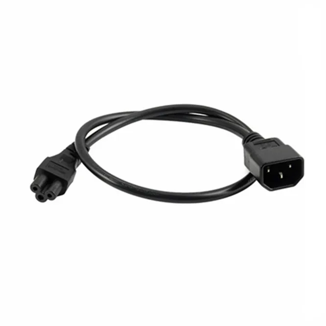 50 CM lenght IEC 320 C14 Male Plug to C5 Female Adapter Cable IEC 3 Pin Male to C5 ,PDU UPS Power Converter Cord