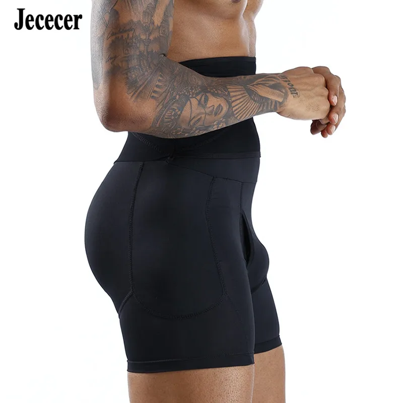 High Waist Belly Control Underpants with Reduction Girdles Tummy Shaper Men Padded Boxers Men Shapewear Plus Size S-6XL