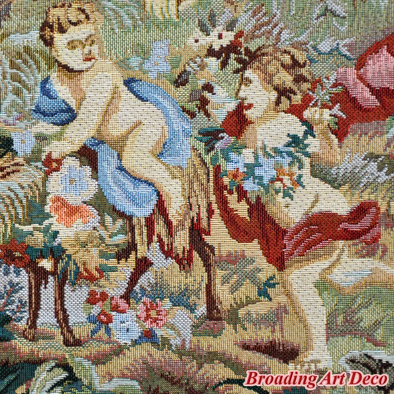 Palace Garden Jacquard Weave Art Tapestry Wall Hanging Gobelin Home Textile Decoration Aubusson Cotton 100% Big Size 140x100cm
