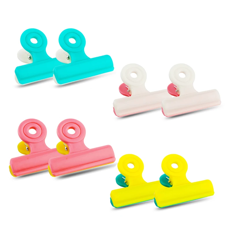 8 Teile/los Multifunktions Tasche Chip Clips, Frische Lebensmittel Clips, Foto Datei Klemmen, Verschiedene Farben Luft Engen Dichtung Griff für Küche Dichtung – Detail 3