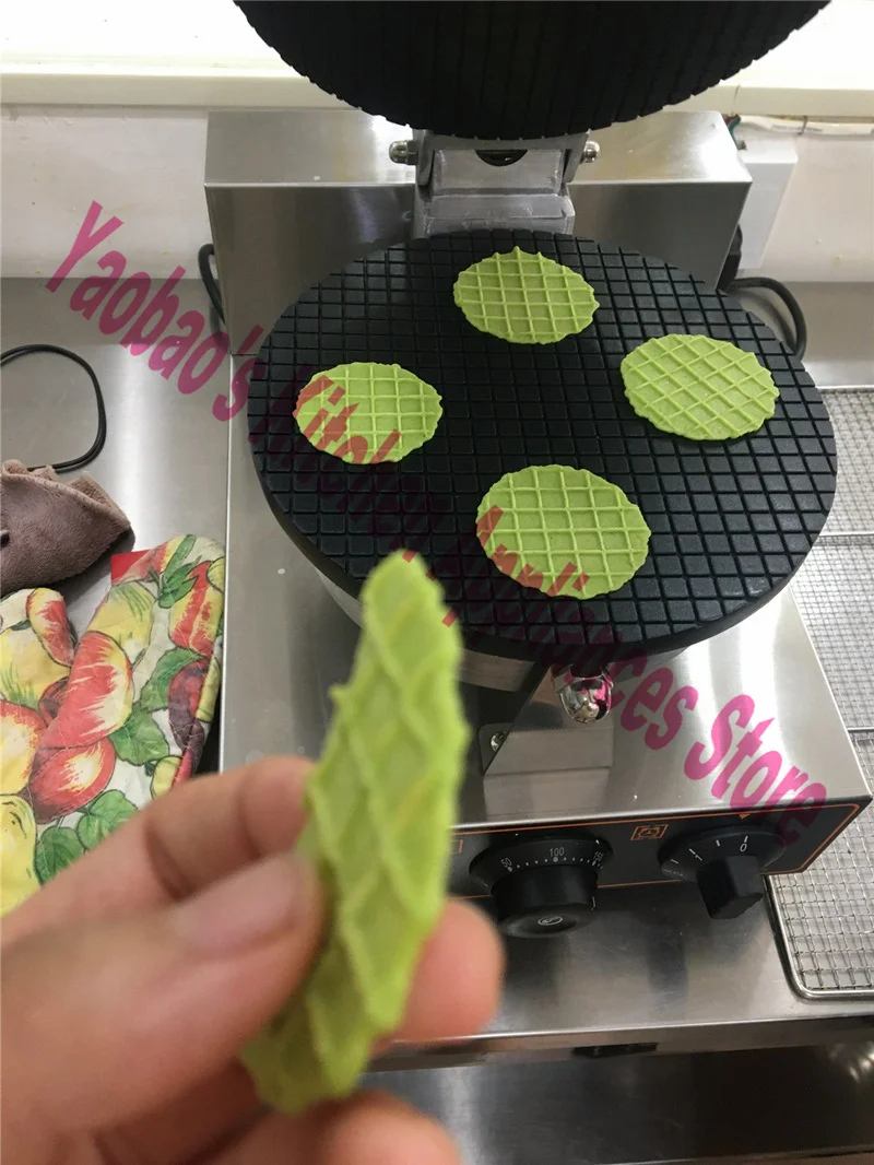 Máquina eléctrica para hacer rollos de huevos, bandeja para hornear gofres, máquina de conos de helado para el hogar, UE, 220V, máquina de desayuno, cocina, 1300W