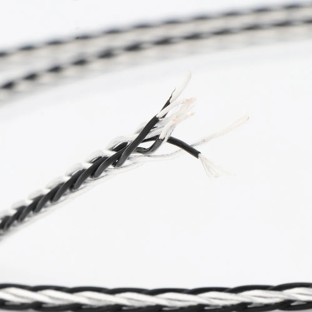 Preffair-Cable de 8 núcleos PTFE plateado OCC 7N para auriculares Hifi, cable de actualización de auriculares DIY