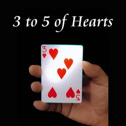 3 to 5 of Hearts/6 to 9 Hearts Playing Cards Poker Magic Tricks Close Up Street Illusion Gimmick Mentalism Puzzle Toy Magia Card