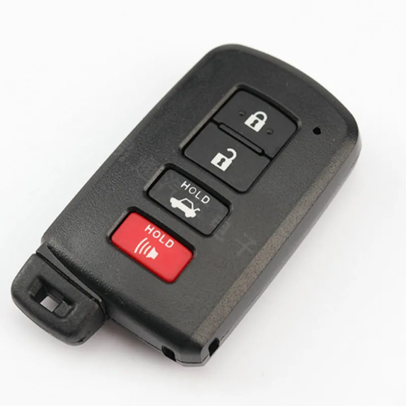 

DAKATU 2 шт. корпус дистанционного ключа автомобиля для Toyota Avalon Camry RAV4 Corolla Highlander, 4 кнопки, корпус смарт-брелока с необрезанным лезвием