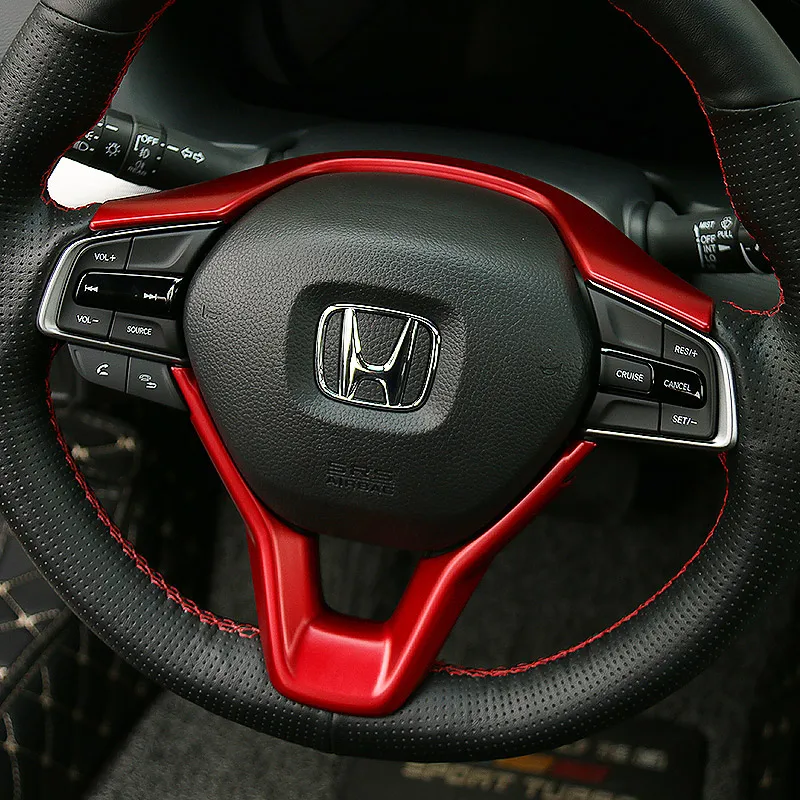 

For Honda Accord 10 10th Generation 2018 2019 2020 Car Steering Wheel Decorative Frame Sticker Interior Modification