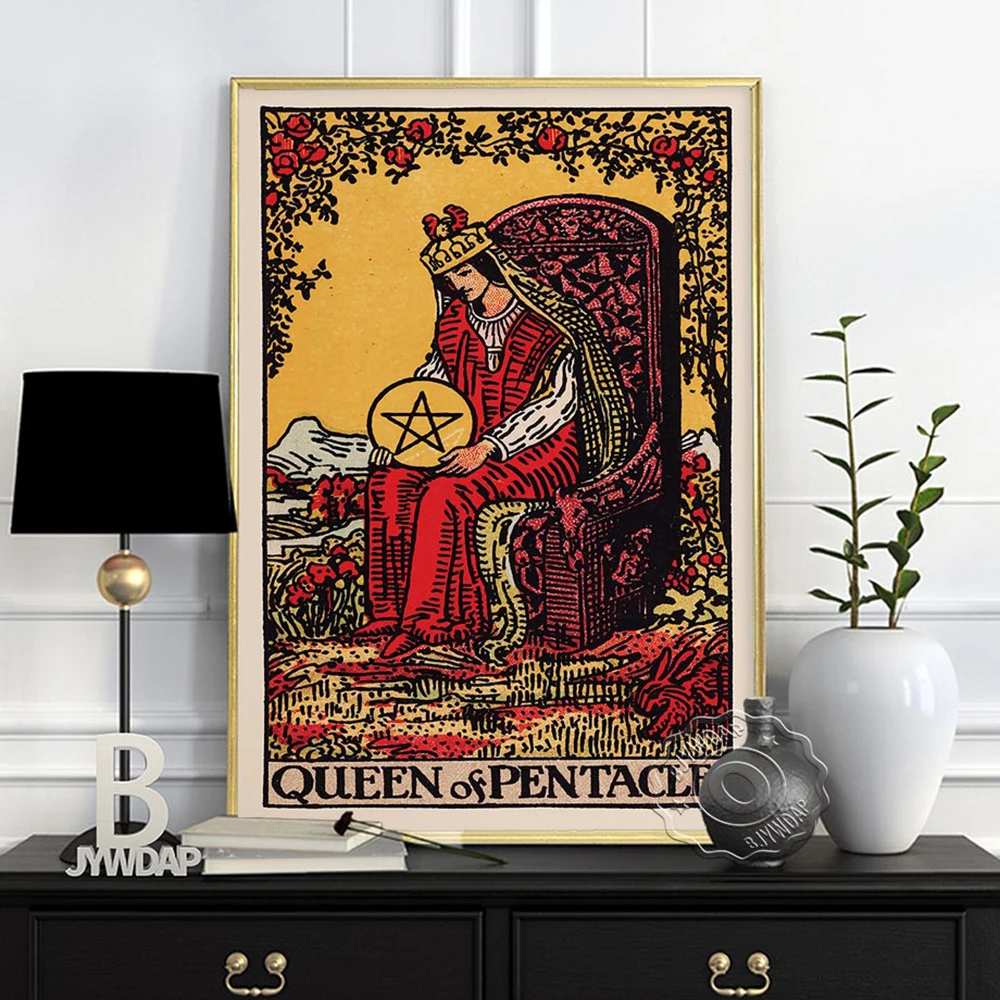 The Grand Alcana Tarot Augury Card Art Prints Poster, Medieval Europe Divination Astrology Wall Picture, Mysterious Room Decor