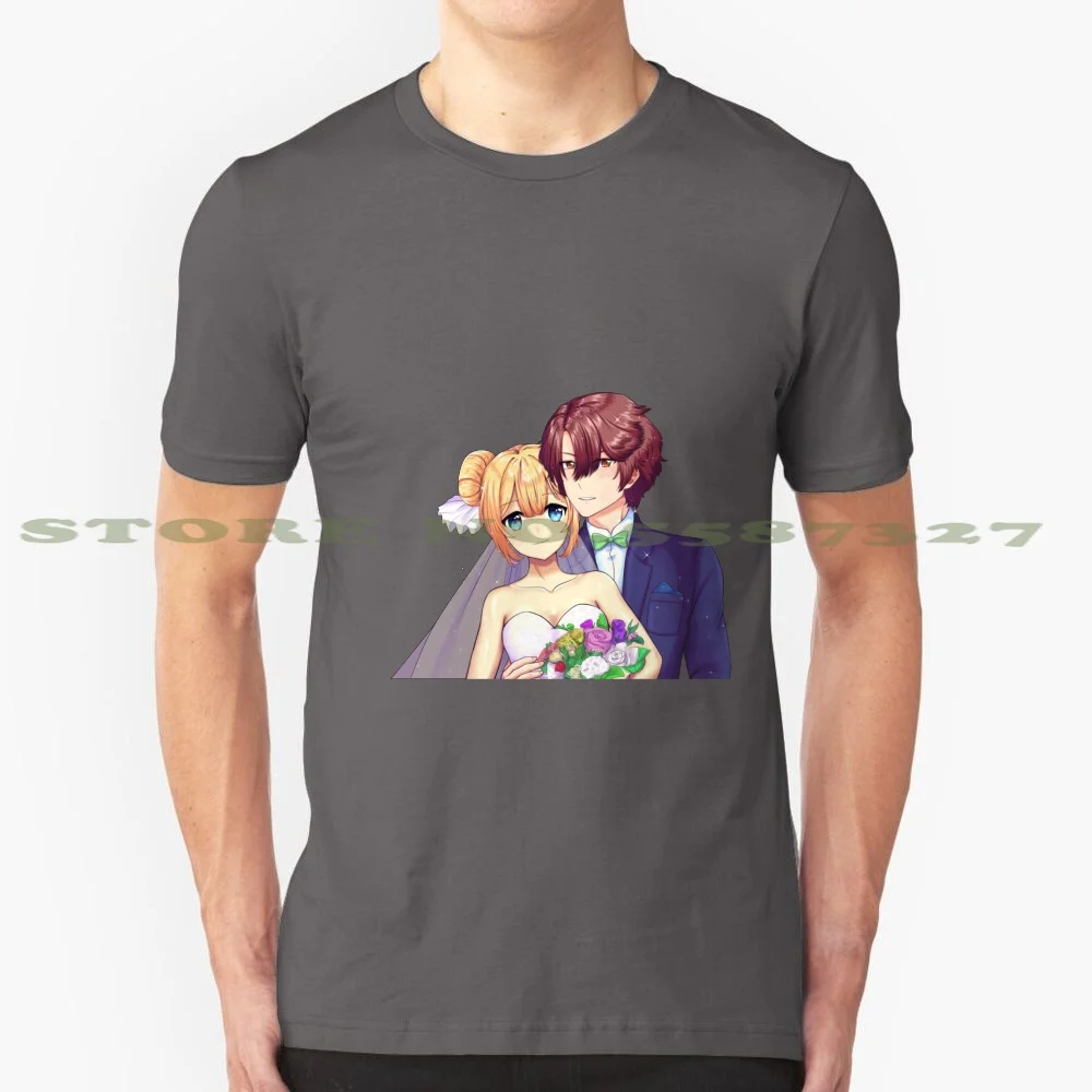 Anime Couple , Wedding 100% Cotton T-Shirt Anime Couple Wedding Comic Manga