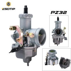 ZSDTRP 32mm Carburetor PZ32 Carb For Keihin PZ Carburetor For ATV QUAD Dirt Bike Scooter PZ32 Carburetor For CG 250-350CC AUTO