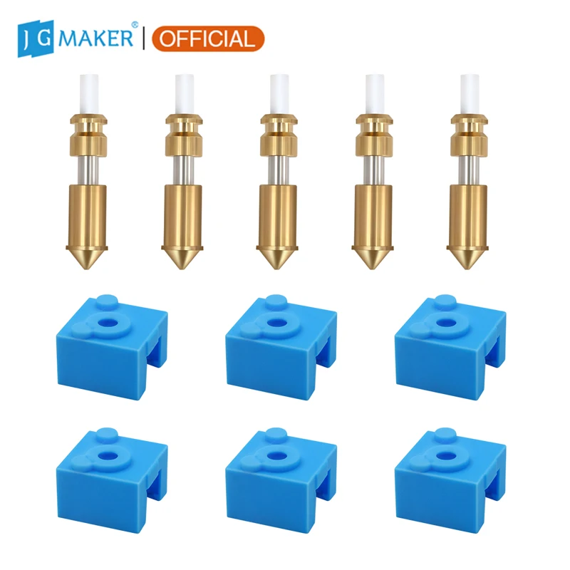 JGMAKER 0.4mm Quick Replacement Nozzle Kit Extruder Nozzle and Silicone Covers for Artist D Upgraded Pro