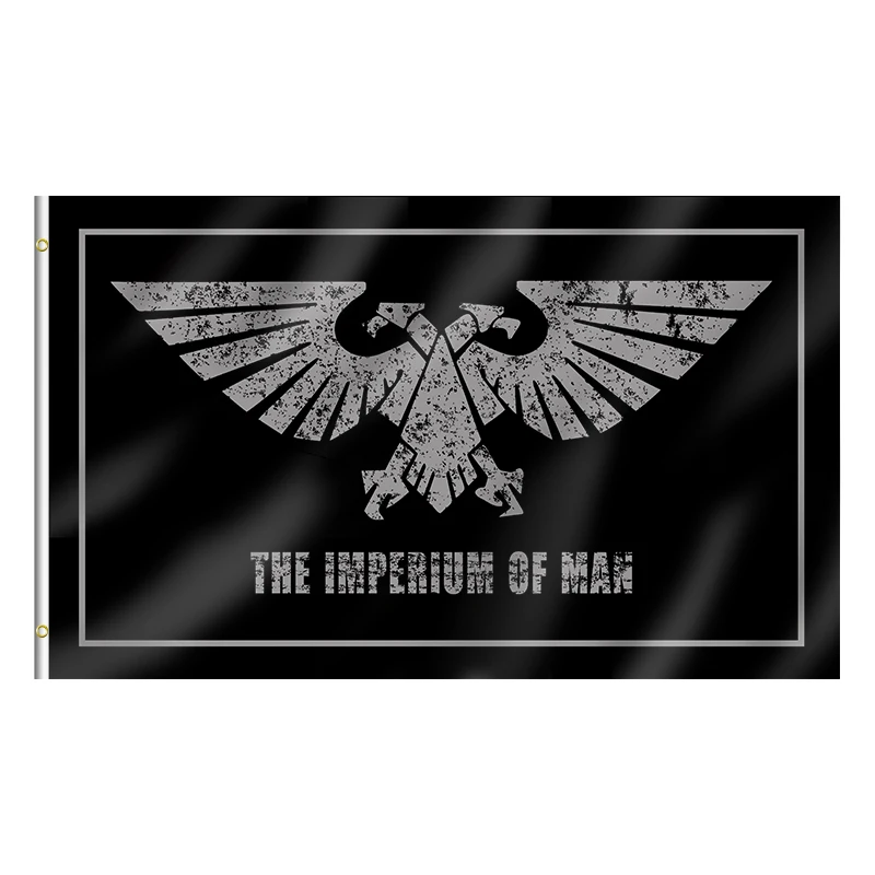 Hot Sale 3x5ft Banners Dropshipping Outdoor Haning  Home Party Decor The Imperium Of Man Flag