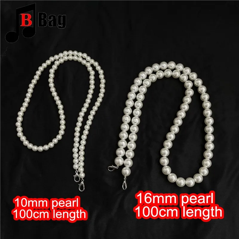 16mm 10mm DIY pearl chain bag strap Purse Chain Strap Handle Replacement Handbag Shoulder Bag Chain Accessories Bag decoration