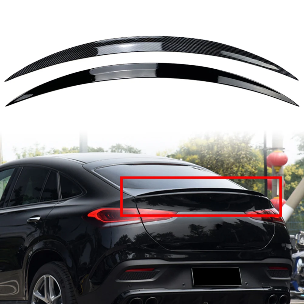 Car Rear Trunk Spoiler Window Wing Trim Decor For Mercedes Benz 2020 2021 GLE-Class Coupe C167 GLE350 GLE450 GLE53 ABS Plastic