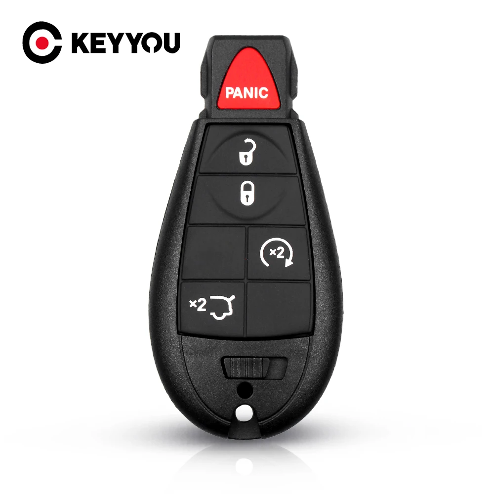 

KEYYOU 5Buttons Smart Car Key Shell For Chrysler Town & Country For Jeep Grand Cherokee For Dodge Magnum Durango Remote Fob Case