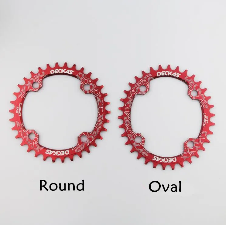 Deckas 104BCD Oval Narrow Wide Chainring MTB Mountain bike bicycle 32T 34T 36T 38T crankset Single Tooth plate Parts 104 BCD