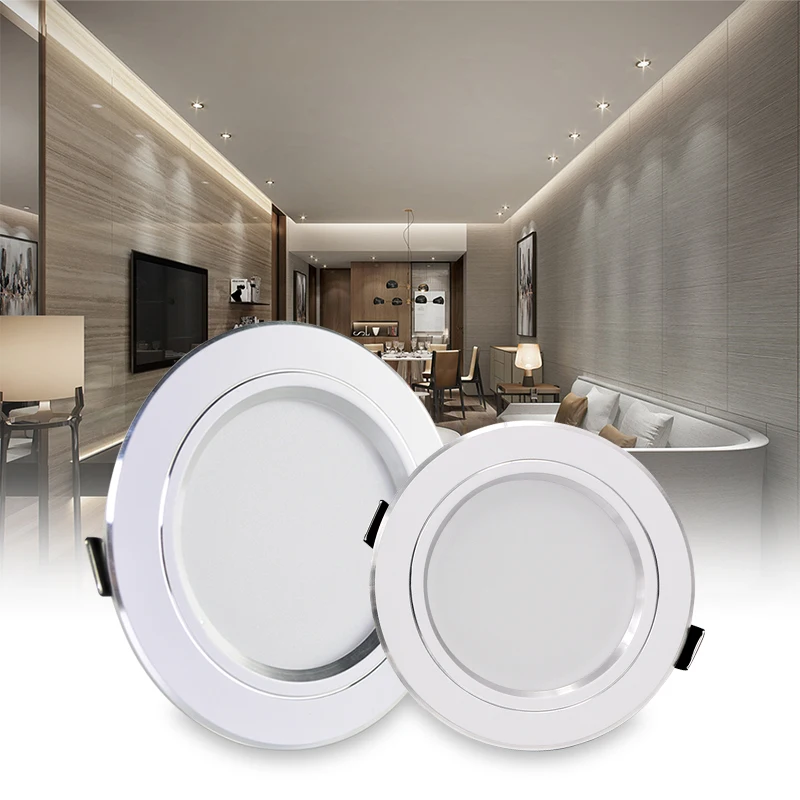 KARWEN LED Downlight AC 220V 230V 240V 5W 9W 12W 15W 18W Ceiling light White Body Led spotlight for living room kitchen