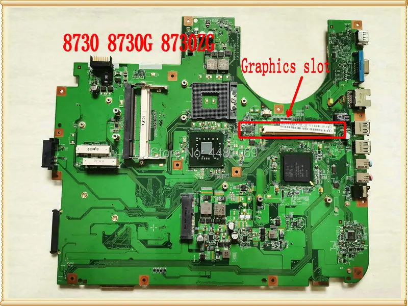 98223-2MB For Acer aspire 8730 8730G 8730ZG Laptop Motherboard 48.4AV01.021 MBAYV01001 MB.AYV01.001 PM45 DDR2 with graphics slot