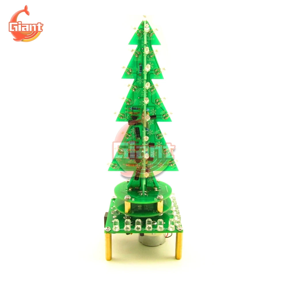 Rotating Tabletop Christmas Decoration Tree DIY Colorful Music Christmas Tree Multicolored LED Water Lamp Breathing Light Parts