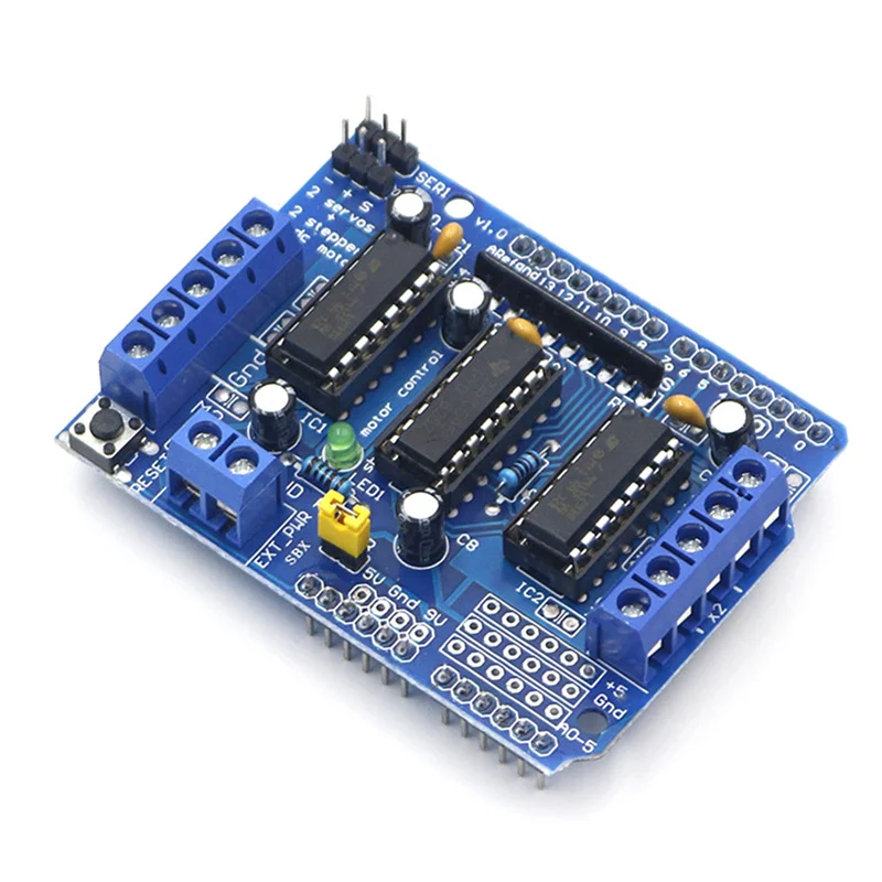 L293D Motor Controller โล่มอเตอร์ไดรฟ์บอร์ดขยายสำหรับ Arduino มอเตอร์ไดรฟ์ขยายบอร์ดควบคุมมอเตอร์ Shield