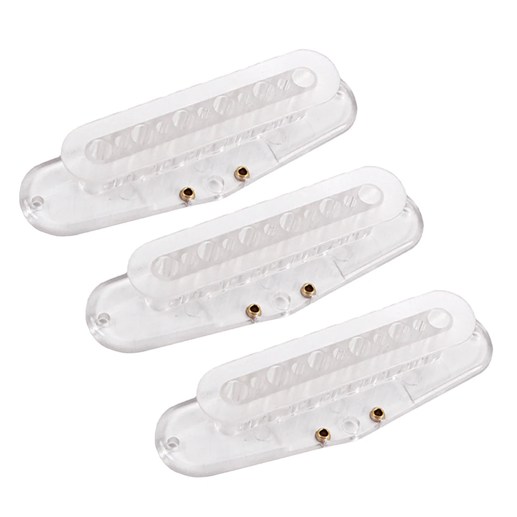 Practical 3x Plastic Single Coil Pickup Bobbins Bridge 52mm for 6-strings Guitar Luthier Supply