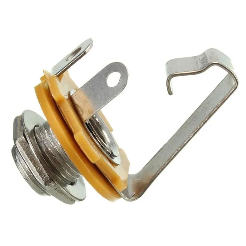 10 szt. Gniazdo wejściowe do gitary elektrycznej do wszystkich gitar elektrycznych i gitar basowych 1/4 "(6.35mm) Mono Jack nakrętka gniazdo i podkładka