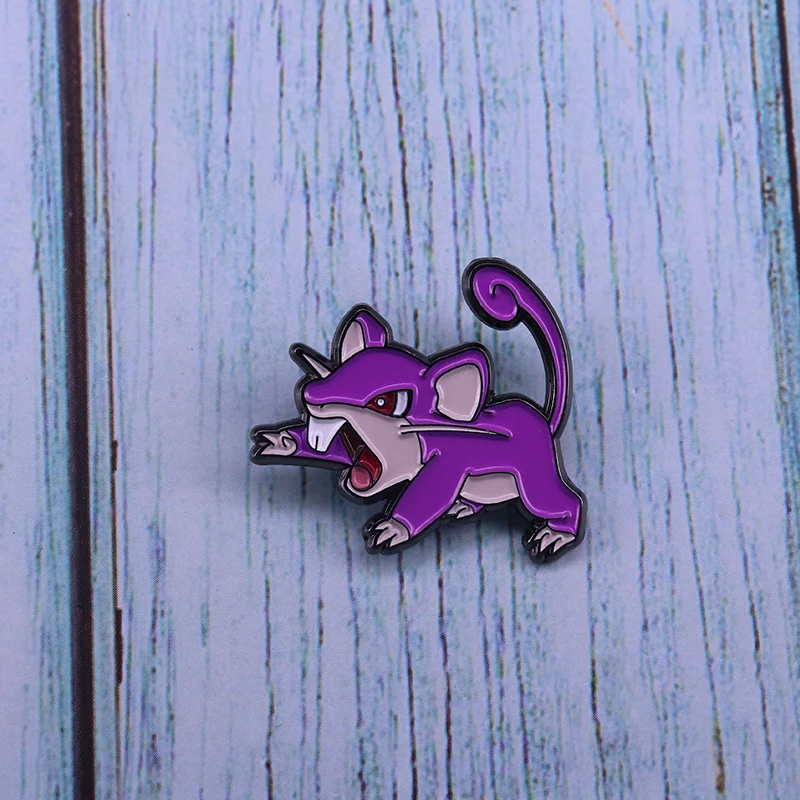 Cute Angry Mouse Enamel Pin Lovely Cartoon Small Animal Brooch For Lapel Scarf Sweater Badge