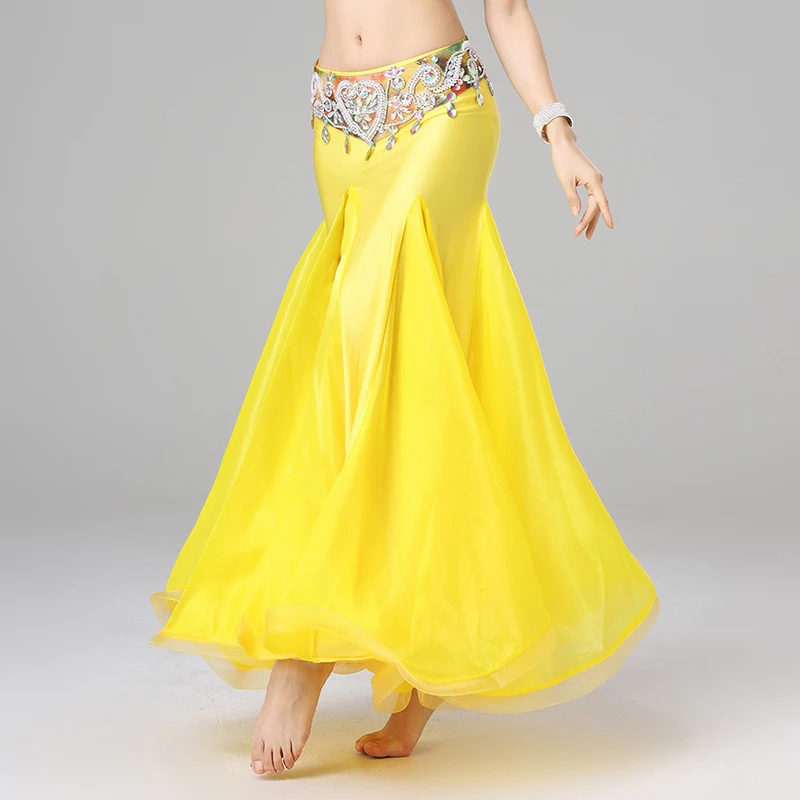 Gele Buikdans Rokken Voor Vrouwen Luxe Buikdans Rokken (Zonder Riem) Oosterse Buikdans Kostuums Rok