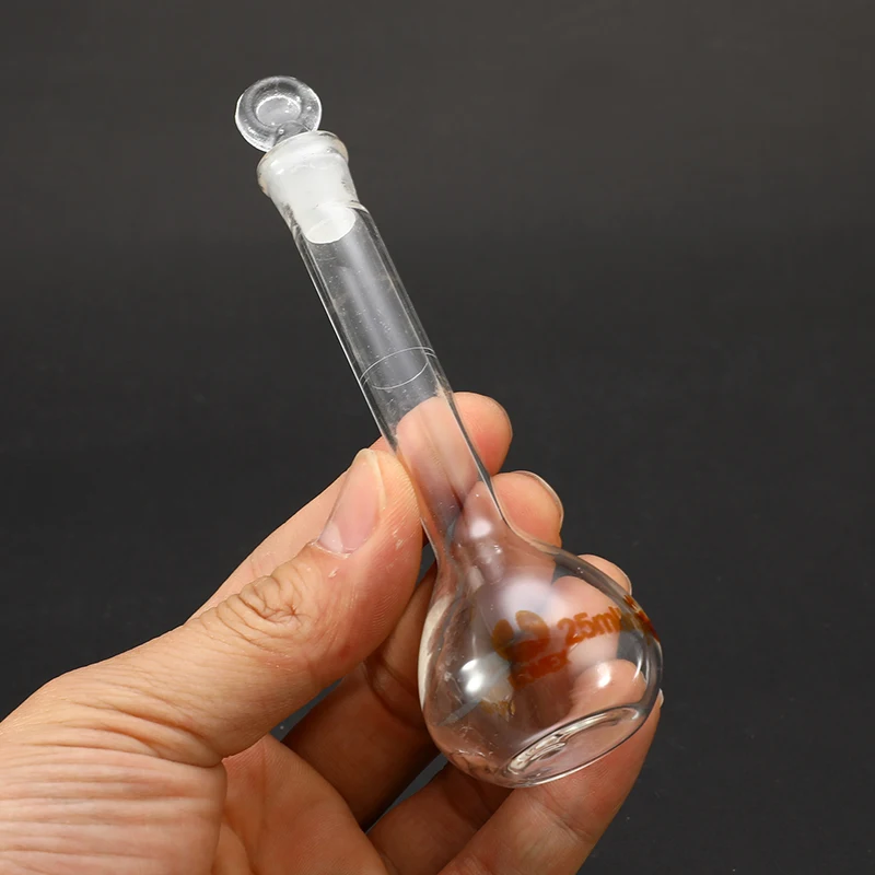 Flcopropriété de jauge en verre avec bouchon, laboratoire de chimie, bécher transparent, rond, 5-100ml