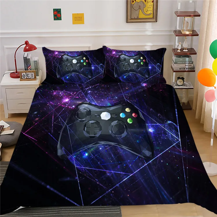 

Kids Teens Video Games Bedding set Boys Duvet Cover Set Gamer Printed Comforter Cover Gaming Controller Bedding Set Quilt Cover