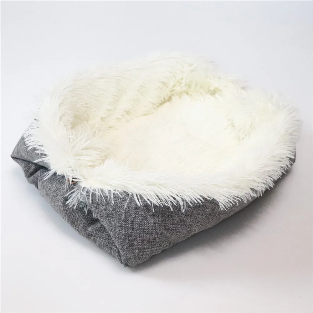 Pet Dog Cat Foldable Pet Cushion Super Soft Square Plush Puppy Cats Pad Mattress Autumn and Winter Warm Sleeping Pet Cushion