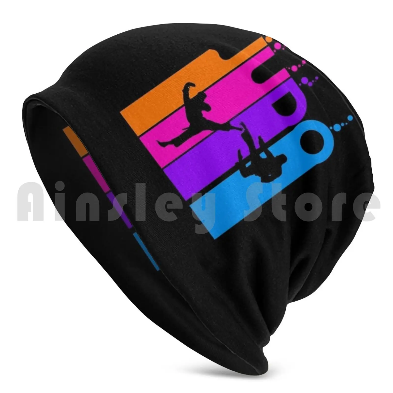 Judo Colorful Bubbles Beanies Knit Hat Hip Hop Extreme Sport Idea Sport Hobby Adrenalin Thrill Fun Leisure