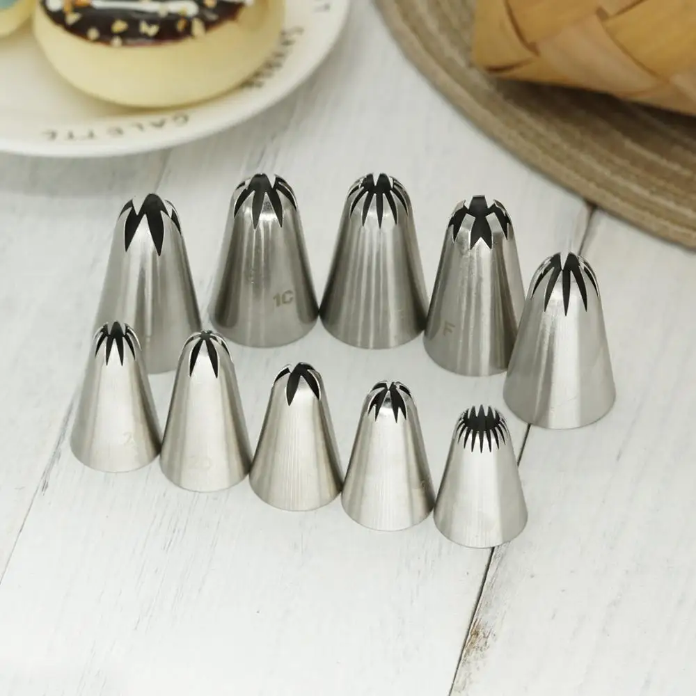 Drop Flower Piping Nozzle Cream Pastry Cake Cupcake Decorating Icing Tips Baking Accessories For Cake Shop DIY Meringue