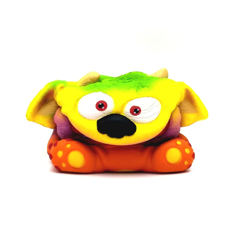 Squishies-juguetes de dibujos animados coloridos para niños y niñas, Demon Squishy, Slow Rising Squeeze Toys, Halloween Cute Big Ear Doll, Gift,