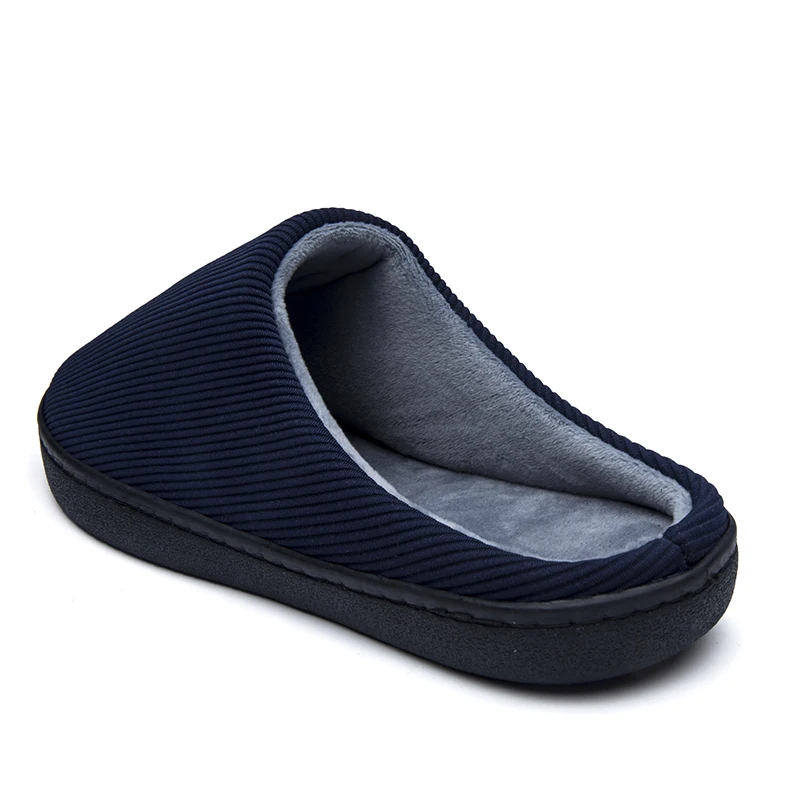 SMS Men Indoor Slippers Soft Bottom Home Slipper Winter Warm Couple Bedroom Slides Slip On Female House Flat Shoes Plus Size