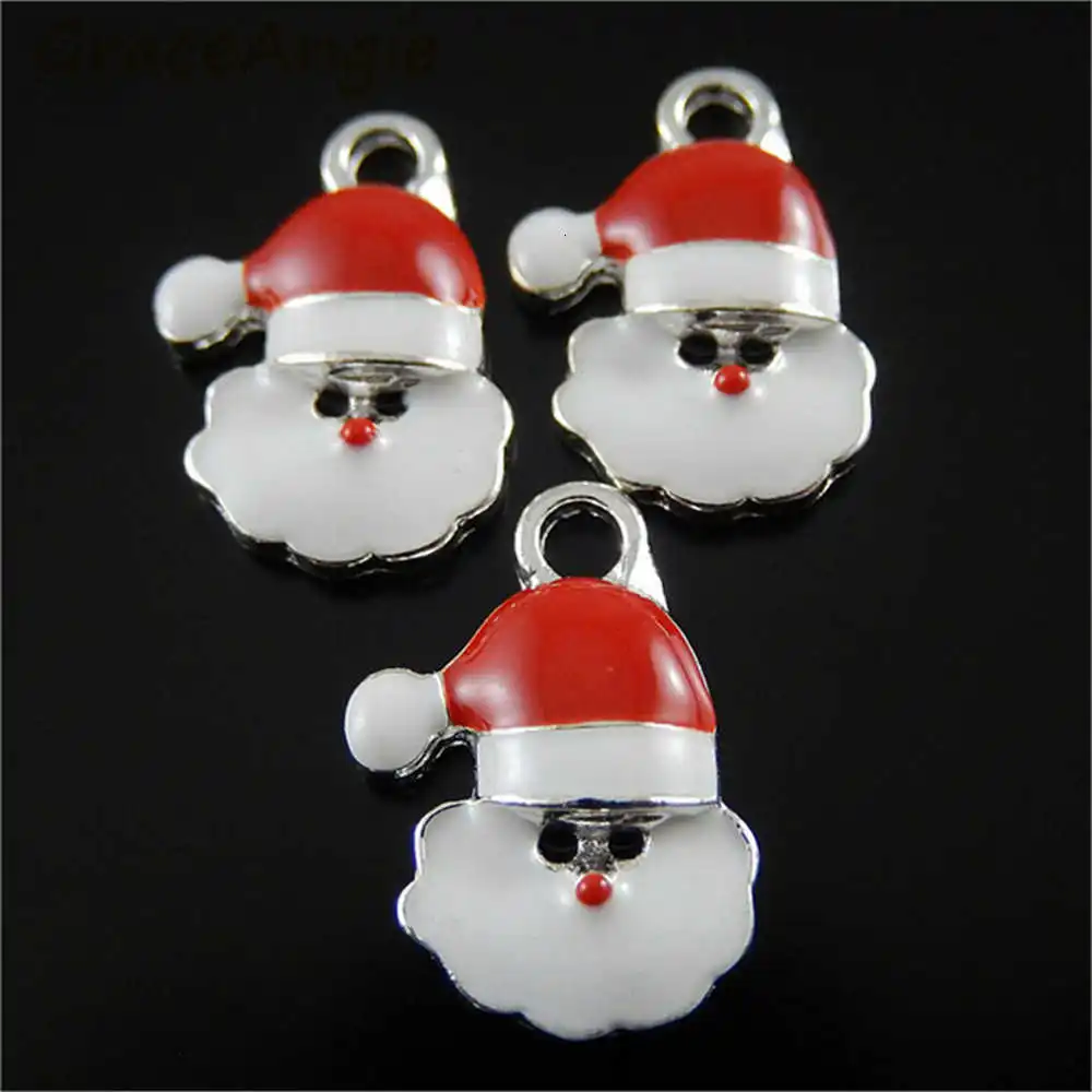 5000pcs Christmas  cane charms  +5000pcs santa claus man pendant 19*13mm wholesale Christmas Jewelry Makings