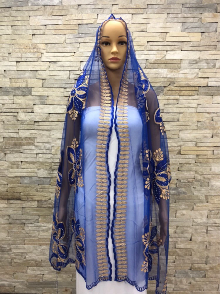 New African women scarf muslim women scarf 200*50cm small net scarf for shawls