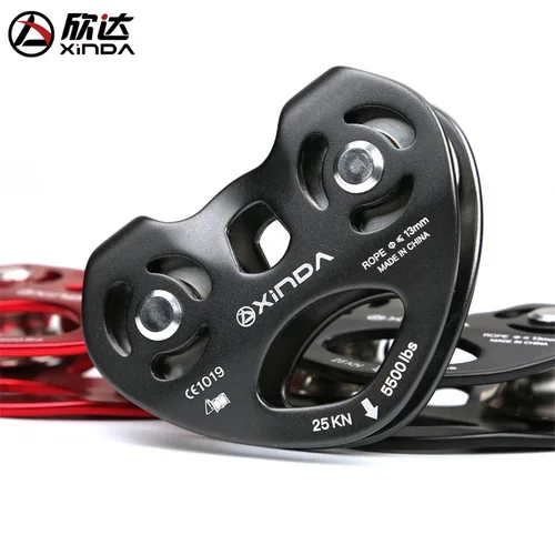 Imagen 2 del producto XINDA-montañero profesional, escalada en roca, exploración al aire libre, alta altitud, carro Traverse, Magnalium, ruedas dobles, polea